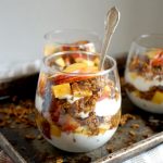 peach yogurt & brown sugar granola parfaits | The Baking Fairy #ad #EasterBrunchWeek