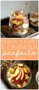 peach yogurt & brown sugar granola parfaits | The Baking Fairy #ad #EasterBrunchWeek