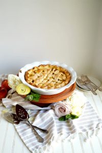 vegan peach basil pie | The Baking Fairy