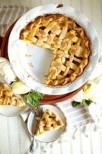 vegan peach basil pie | The Baking Fairy