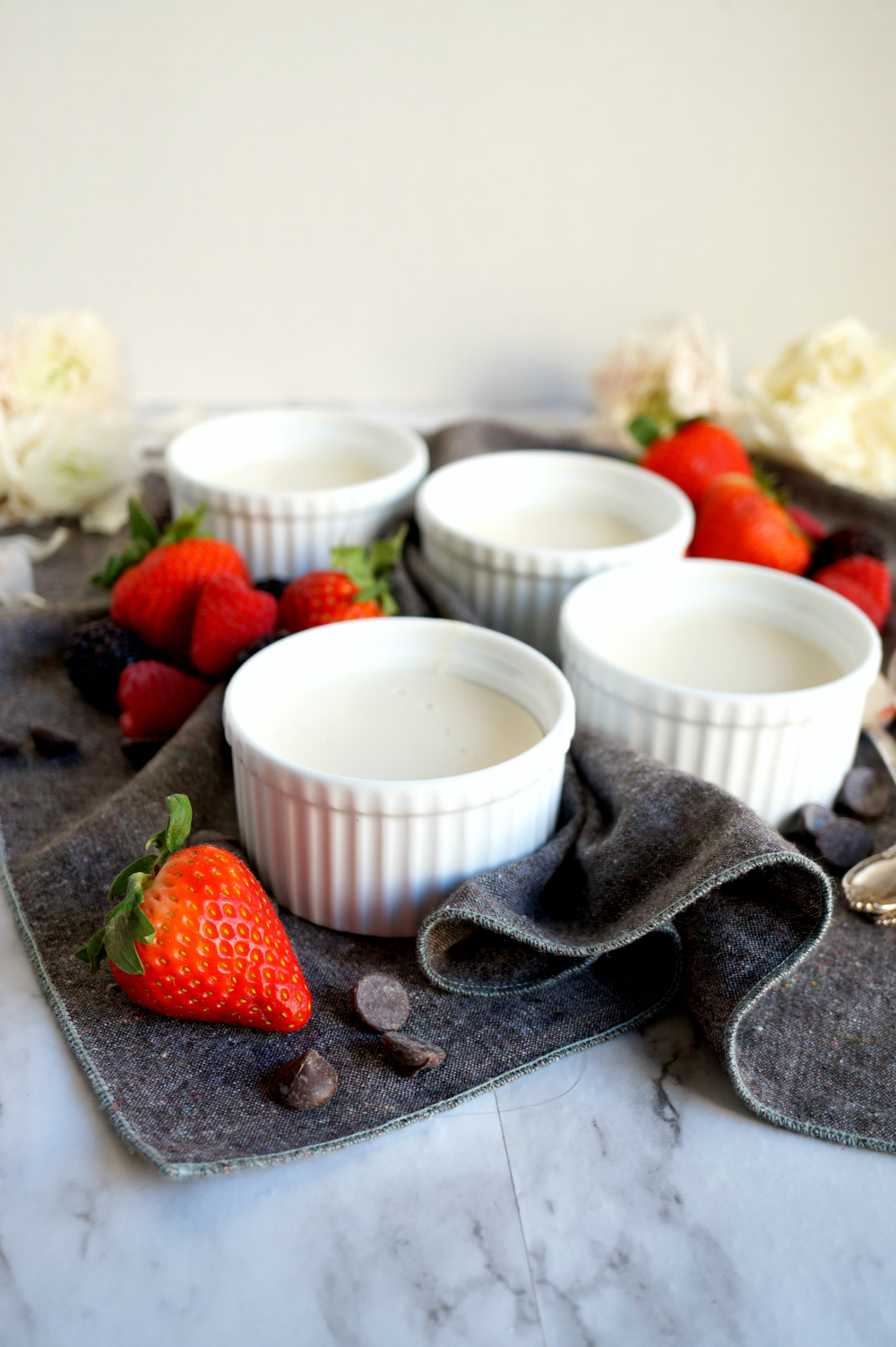 vegan coconut white chocolate panna cotta | The Baking Fairy