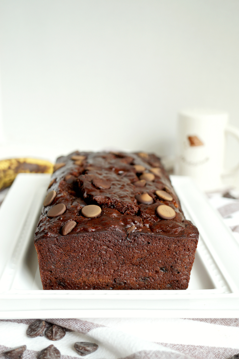 vegan double chocolate banana bread | The Baking Fairy