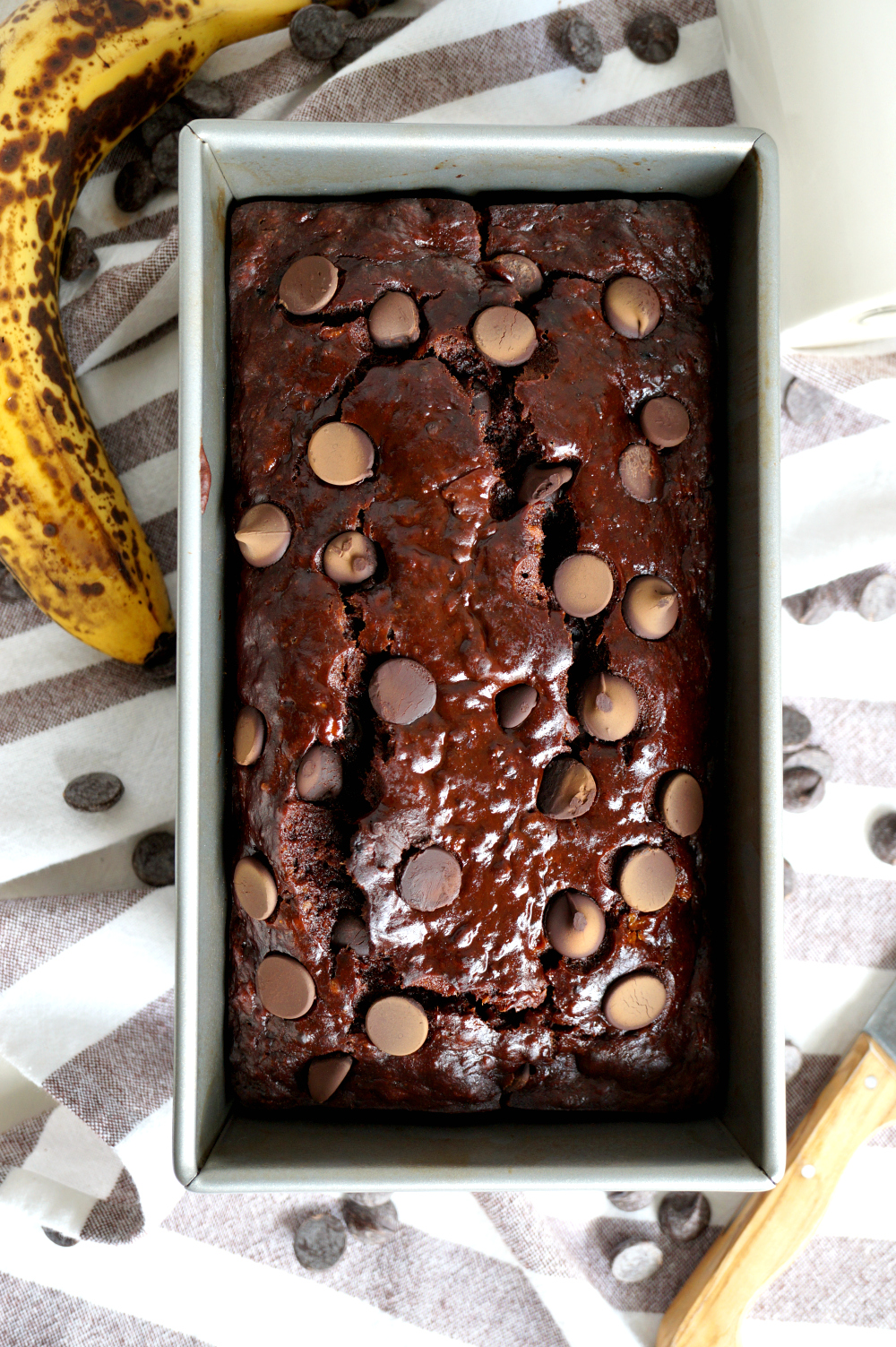 vegan double chocolate banana bread | The Baking Fairy