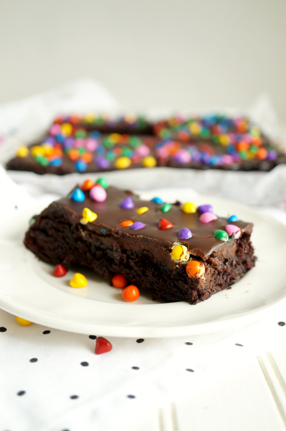 piece of cosmic brownie on a plate