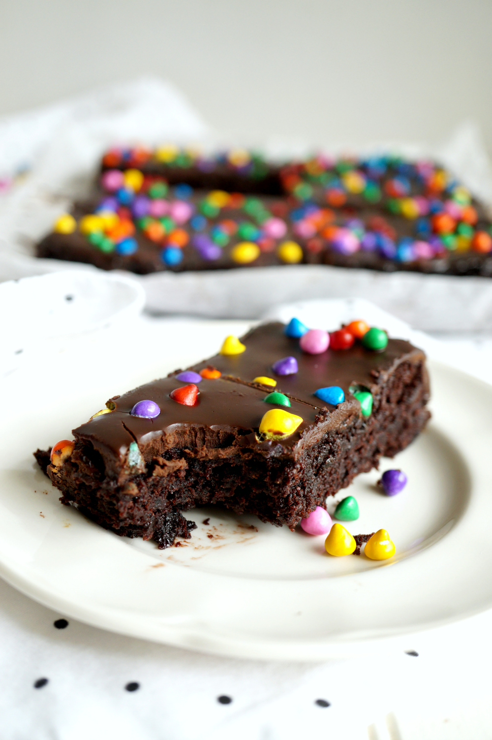 homemade cosmic brownie with a bite