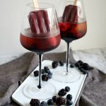 wine glasses with popsicles