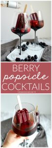 pinterest collage of berry popsicle cocktails