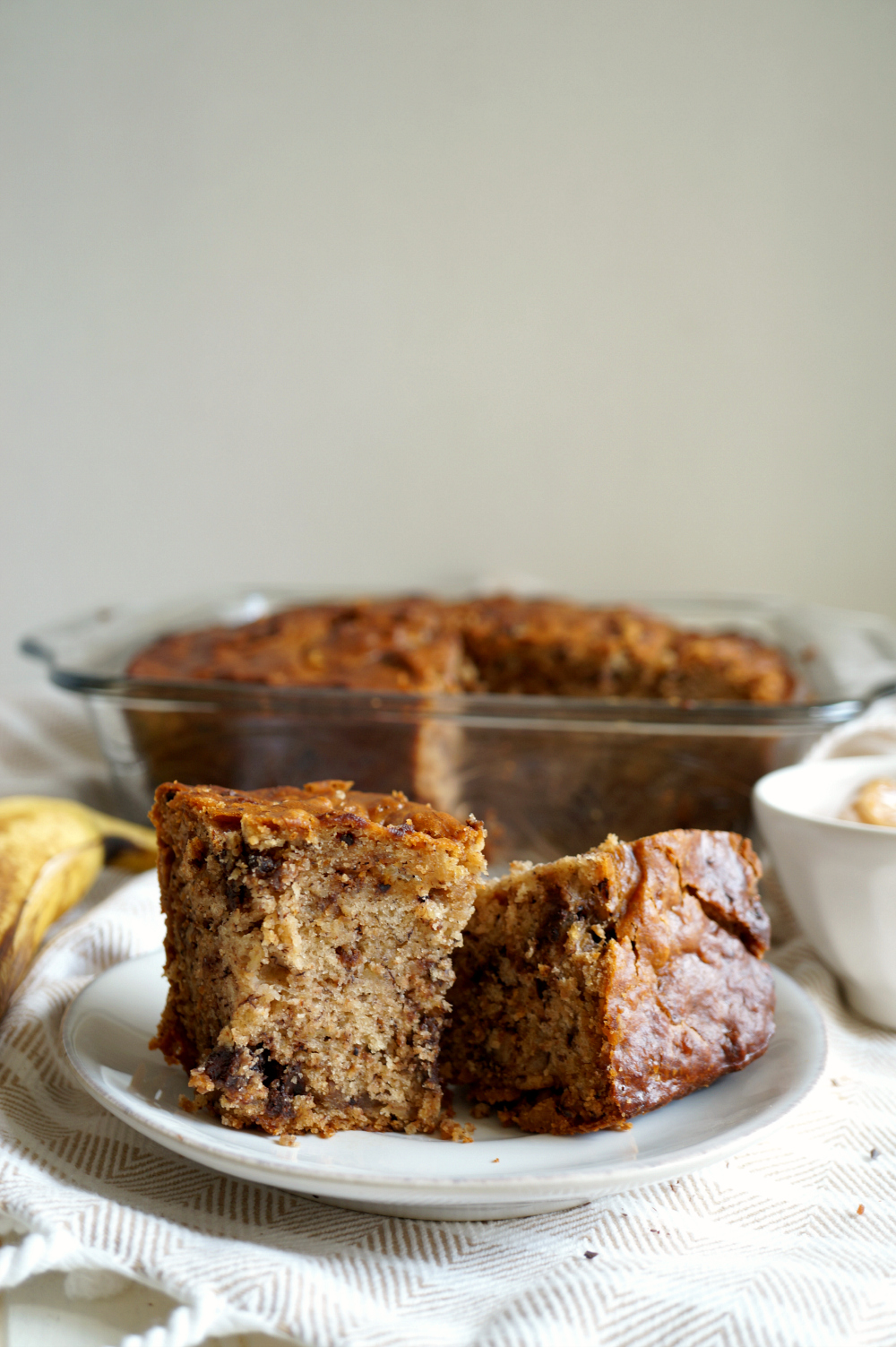 sliced pieces of banana cake