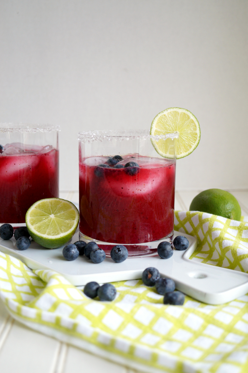 two cups of blueberry lime margs