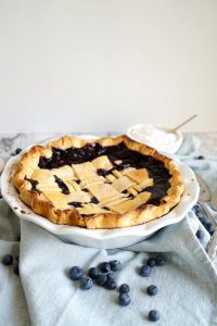 photo of blueberry coconut pie