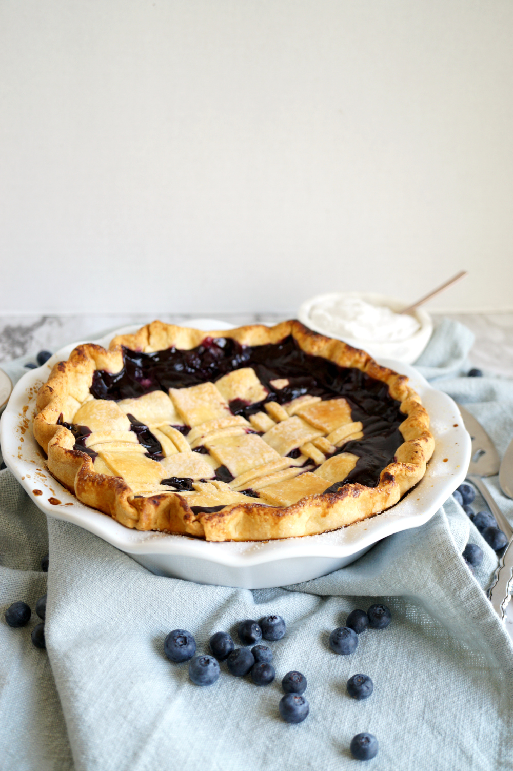 photo of blueberry coconut pie