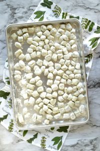 pan of homemade gnocchi