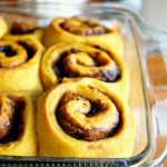 vegan pumpkin spice latte cinnamon rolls | The Baking Fairy #PumpkinWeek #ad