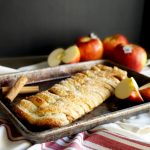 vegan apple cream cheese puff pastry braid | The Baking Fairy #AppleWeek