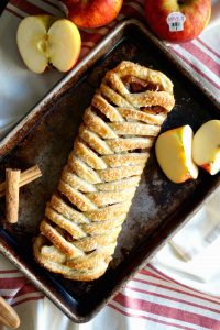vegan apple cream cheese puff pastry braid | The Baking Fairy #AppleWeek