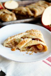 vegan apple cream cheese puff pastry braid | The Baking Fairy #AppleWeek