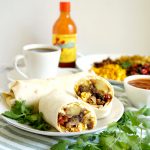 plate of breakfast burritos