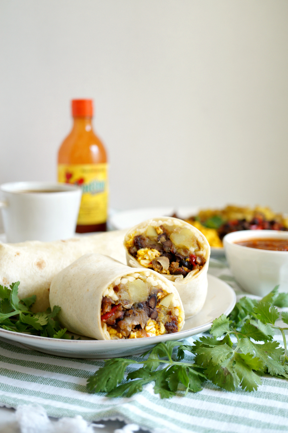 breakfast burritos on plate