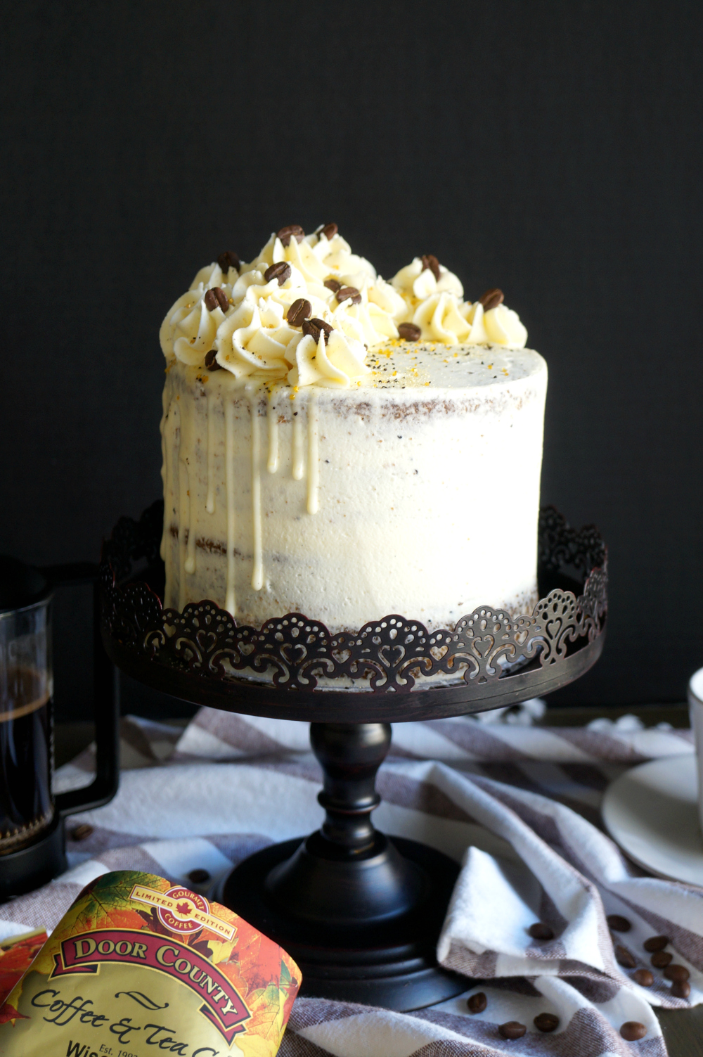 vegan coffee layer cake | The Baking Fairy #FallFlavors