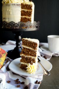 vegan coffee layer cake | The Baking Fairy #FallFlavors