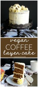 vegan coffee layer cake | The Baking Fairy #FallFlavors