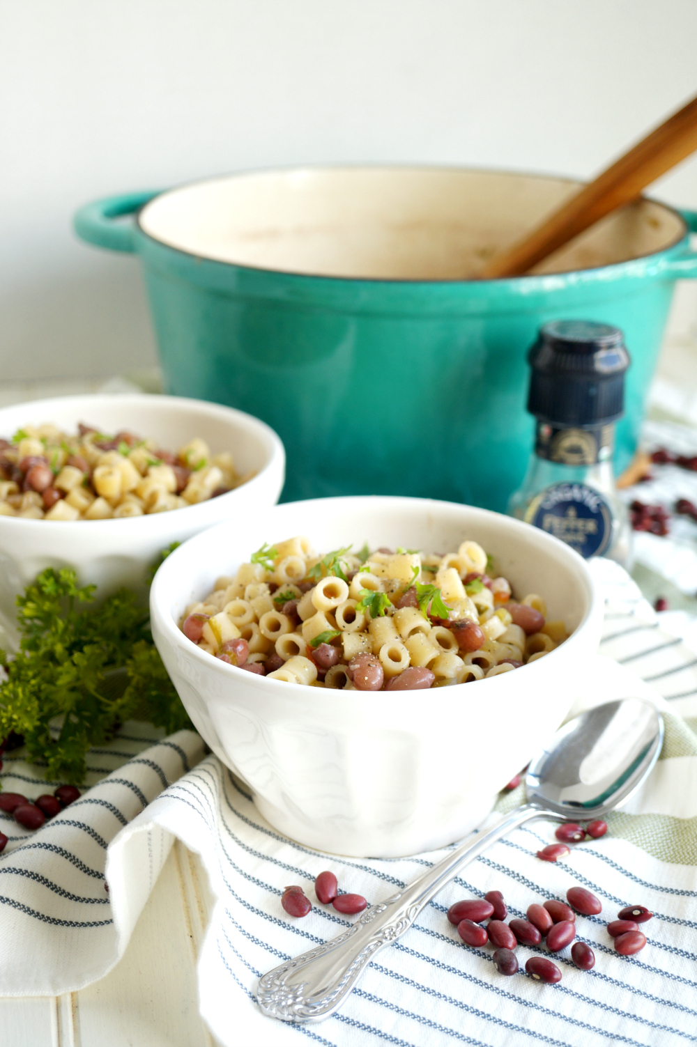 bowl of pasta e fagioli 