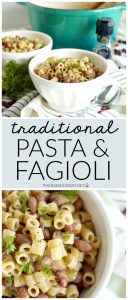 traditional pasta e fagioli {Italian bean pasta} | The Baking Fairy #HungerActionMonth