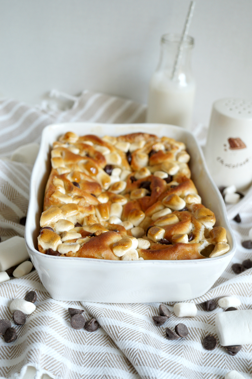 pan of s'mores rolls