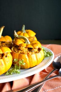 vegan savory stuffed pumpkins | The Baking Fairy #PumpkinWeek