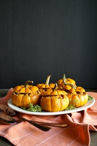 vegan savory stuffed pumpkins | The Baking Fairy #PumpkinWeek