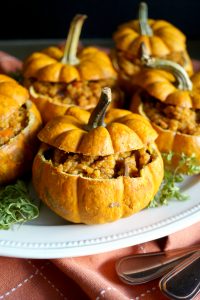 vegan savory stuffed pumpkins | The Baking Fairy #PumpkinWeek