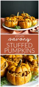 vegan savory stuffed pumpkins | The Baking Fairy #PumpkinWeek