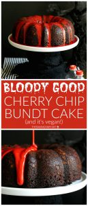 bloody good vegan cherry chip bundt cake | The Baking Fairy #HalloweenTreatsWeek #ad