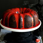 bloody good vegan cherry chip bundt cake | The Baking Fairy #HalloweenTreatsWeek #ad