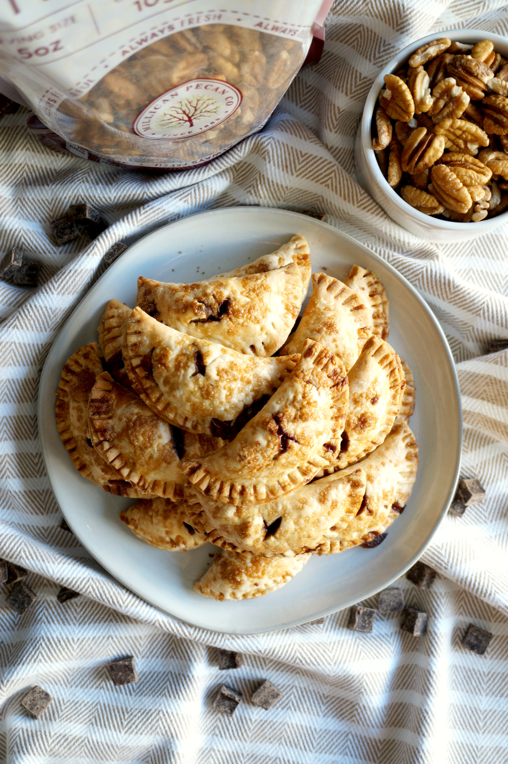 mini vegan chocolate pecan hand pies | The Baking Fairy #FallFlavors #ad