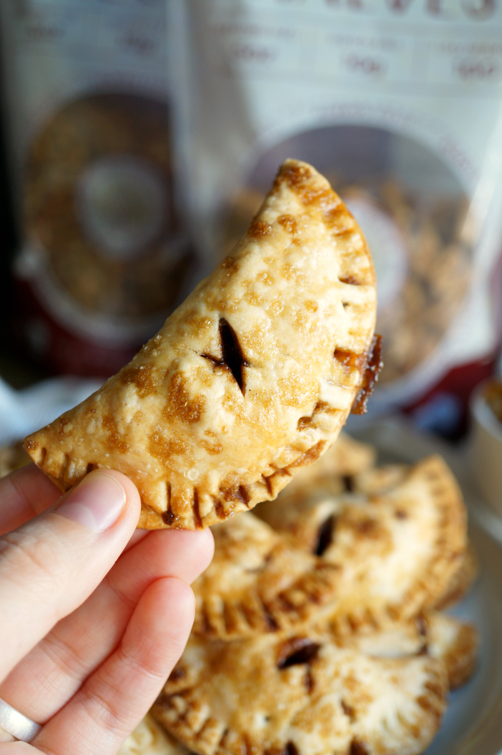 mini vegan chocolate pecan hand pies | The Baking Fairy #FallFlavors #ad