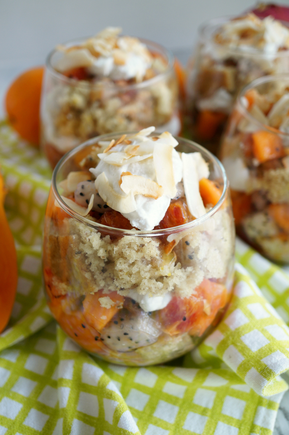 vegan coconut lime trifles with tropical fruit salad | The Baking Fairy #FreakyFruitsFriday