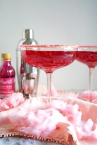 cotton candy sparkler cocktail | The Baking Fairy