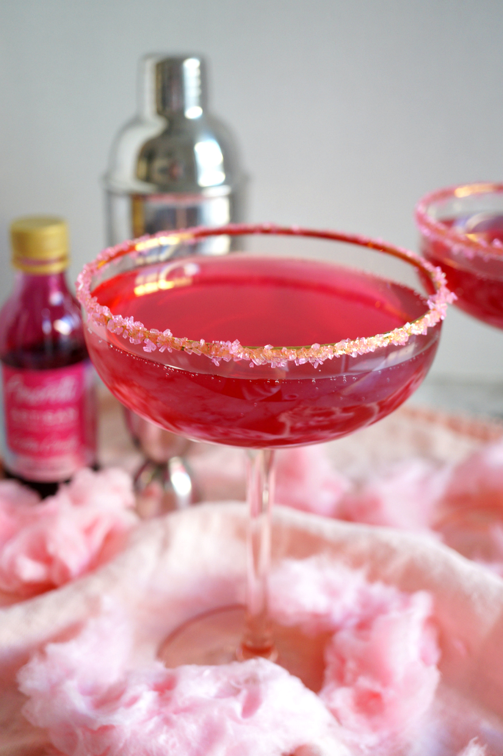 cotton candy sparkler cocktail | The Baking Fairy