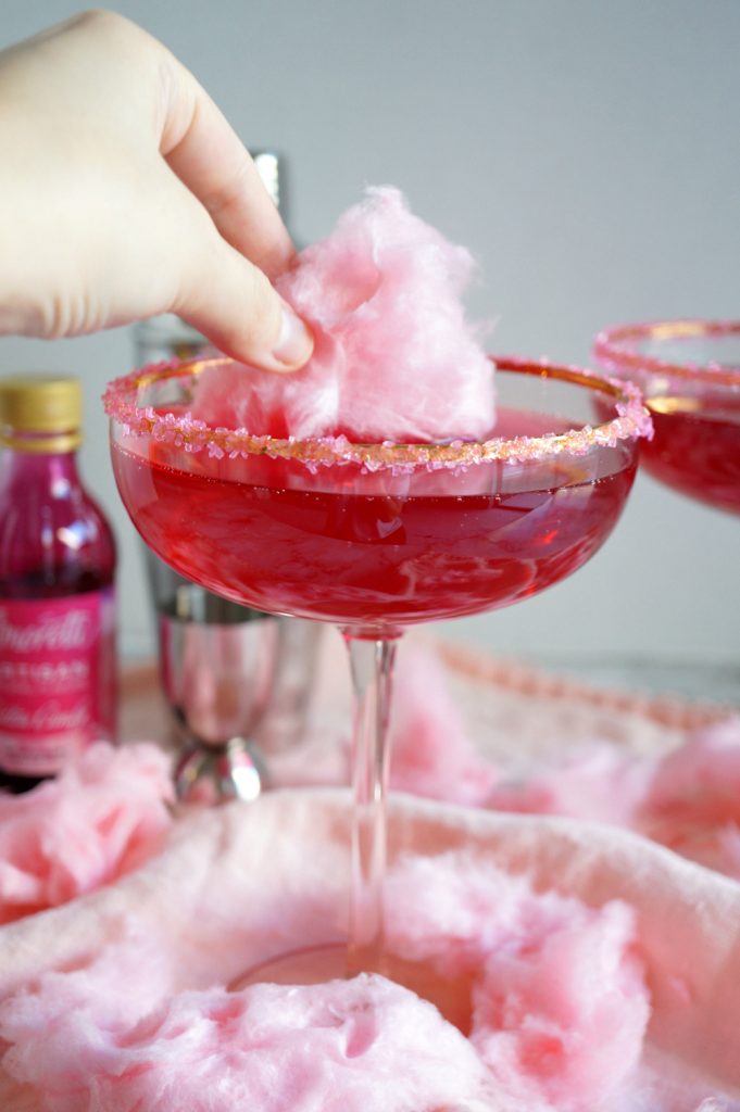 cotton candy sparkler cocktail | The Baking Fairy