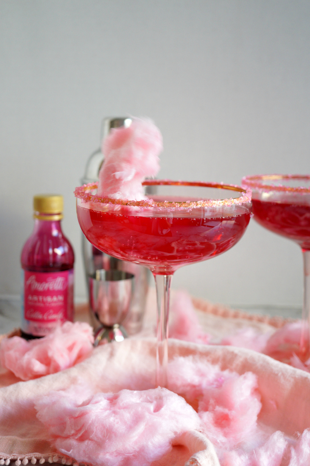 cotton candy sparkler cocktail | The Baking Fairy