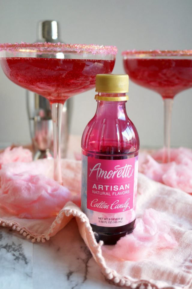 cotton candy sparkler cocktail - The Baking Fairy