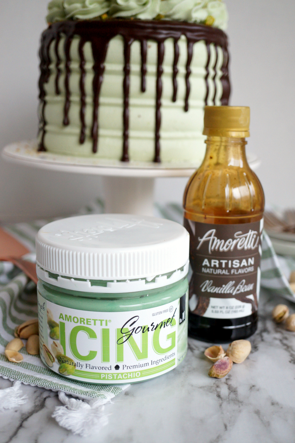 vegan pistachio chocolate chunk cake | The Baking Fairy