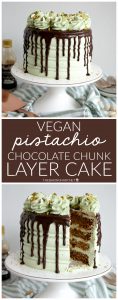 vegan pistachio chocolate chunk cake | The Baking Fairy