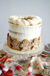 vegan gingerbread layer cake | The Baking Fairy #ChristmasSweetsWeek