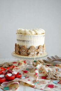 vegan gingerbread layer cake | The Baking Fairy #ChristmasSweetsWeek