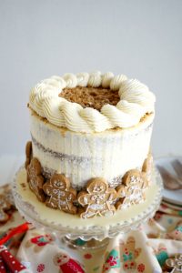 vegan gingerbread layer cake | The Baking Fairy #ChristmasSweetsWeek