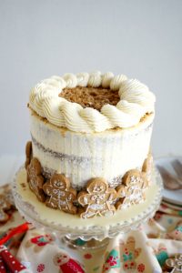 vegan gingerbread layer cake | The Baking Fairy #ChristmasSweetsWeek