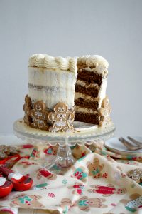 vegan gingerbread layer cake | The Baking Fairy #ChristmasSweetsWeek