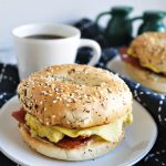 vegan breakfast bagel sandwich